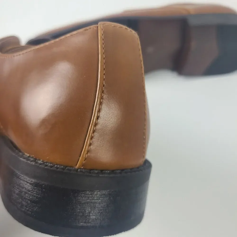 Mens JF‎ J Ferrar Kent Brown Lace Up Size 11M Oxford Dress Shoes